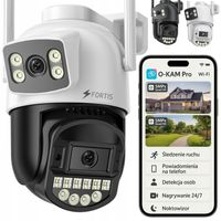 PODWÓJNA KAMERA 2W1 ZEWNĘTRZNA OBROTOWA IP WIFI 2x 5MPX QUAD HD MONITORING
