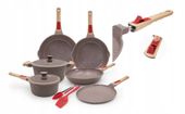 Zestaw Garnków I Patelni Z Odpinaną Rączką 10 El Ceramiczny Indukcja Gaz