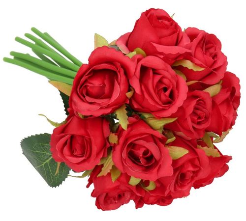 SZTUCZNE KWIATY RÓŻA RÓŻE SYLIKONOWE KWIATY GUMOWE na Arena.pl