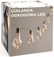 GIRLANDA OGRODOWA ŻARÓWKI Microled 6m - 20 ŻARÓWEK