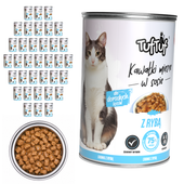 TufTuf mokra karma dla kota Ryba puszka 36x415g Kawałki w sosie