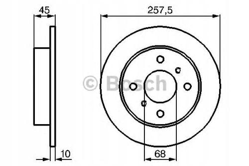 TARCZA HAM TYL 258X10 P BOSCH na Arena.pl