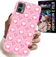 ETUI DO MOTOROLA EDGE 30 NEO - SERCA KRATKA RÓŻOWA OBUDOWA CASE + FOLIA