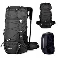 Plecak turystyczny 50L Traper 4 CZARNY Plecak trekkingowy wyjazd sportowy