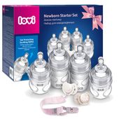 LOVI Zestaw wyprawkowy 2x butelka medical+ smoczek uspokajający Baby Shower GIRL