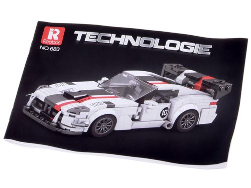 ZESTAW KLOCKI TECHNICZNE  AUTO BIAŁE na Arena.pl