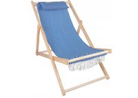 Leżak L66L drewno błękity i granat