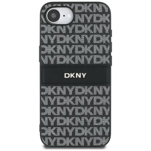 etui dkny repeat texture pattern with tonal stripe na iphone 16e - czarne na Arena.pl