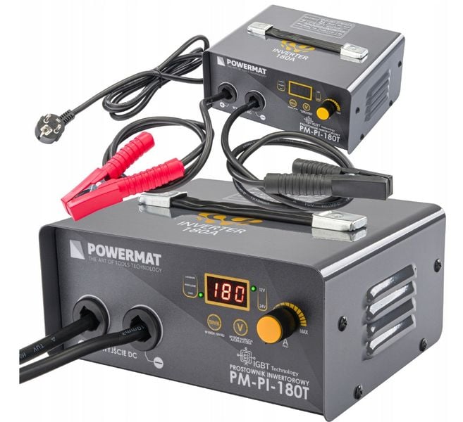 Prostownik AKUMULATOROWY inwertorowy z ROZRUCHEM 180A 12/24 V ładowarka 30A zdjęcie 9