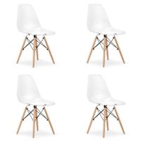 Krzesło OSAKA przezroczyste / nogi naturalne x 4