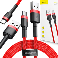 BASEUS MOCNY KABEL USB USB-C TYP-C PRZEWÓD OPLOT QUICK CHARGE 3.0 2A 3M