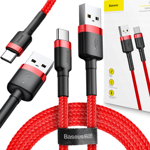 BASEUS MOCNY KABEL USB USB-C TYP-C PRZEWÓD OPLOT QUICK CHARGE 3.0 2A 3M na Arena.pl