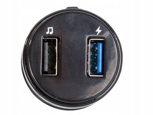 Transmiter Bluetooth FM MP3 + Ładowarka Samochodowa 2x USB czarny na Arena.pl