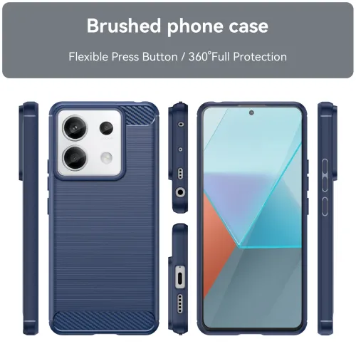 etui carbon case do xiaomi redmi note 13 pro - niebieskie na Arena.pl