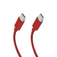 kabel przewód w oplocie usb-c 60 w 1.5m - czerwony