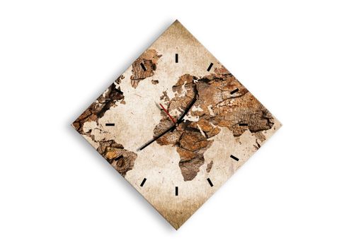 Zegar Ścienny - Mapa Kontynenty - 40X40 Cm - C3Ad40X40-3590 na Arena.pl