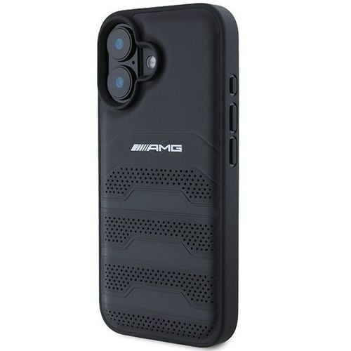 AMG AMHCP16SGSEBK iPhone 16 6.1" czarny/black hardcase Leather Debossed na Arena.pl