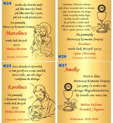 Łańcuszek Złoty 333 Krzyżyk Chrzest Komunia Grawer na Arena.pl