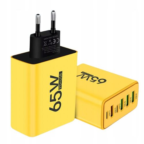 SZYBKA ŁADOWARKA SIECIOWA 6-PORTÓW 2X USB-C, 4xUSB-A 65W na Arena.pl