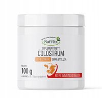 Colostrum Siara Bydlęca Odporność 60% IgG Naturalne Proszek 100g NatVita