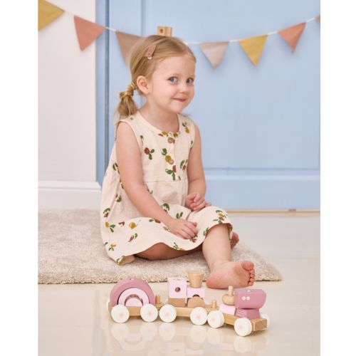 VIGA PolarB Różowa Kolejka Pociąg z Wagonikami Klocki na Arena.pl