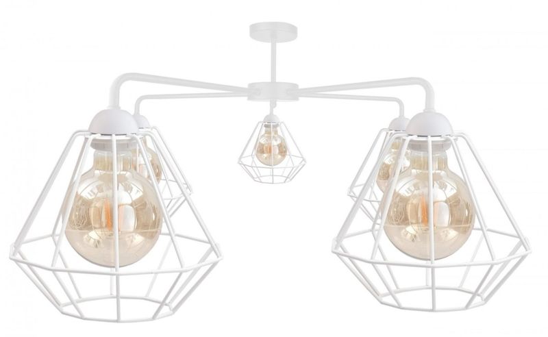 Lampa sufitowa 5xE27 FOSKAL WHITE zdjęcie 1