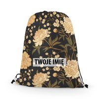 WORKO-PLECAK z Twoim imieniem Jasne kwiaty 008