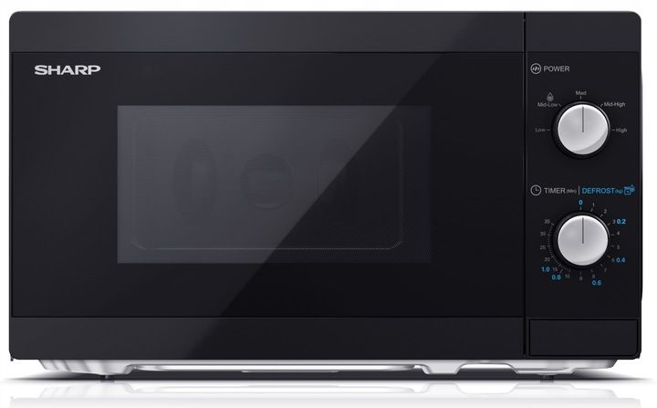 Kuchenka mikrofalowa wolnostojąca SHARP 800W 20L czarna zdjęcie 1