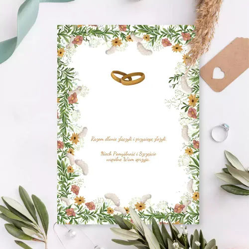 Karnet A5 Ślubny, Para Boho na Arena.pl