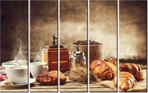 70CM 150CM OBRAZ 5 ELEM SMAKOWITE ŚNIADANIE ŚCIENNY na Arena.pl