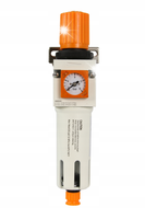 REDUKTOR CIŚNIENIA FILTR POWIETRZA ODWADNIACZ REGULATOR 1/4" 15BAR MANOMETR