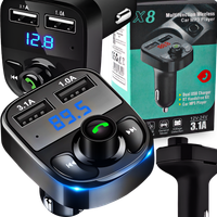 TRANSMITER BLUETOOTH FM MP3 ŁADOWARKA ODTWARZACZ 2X USB AUDIO BT