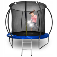 TRAMPOLINA OGRODOWA z DRABINKĄ SIATKA WEWNĘTRZNA DLA DZIECI 8FT 244 cm STAL