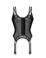 gorset arrowel transparentny koronkowy obsessive czarny s/m