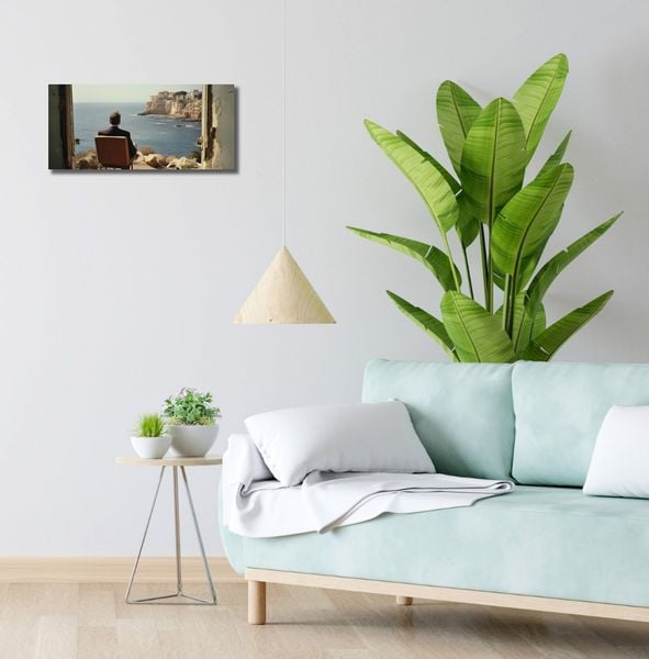 Obraz 50x20cm Samotna Nadmorska Konfrontacja zdjęcie 2