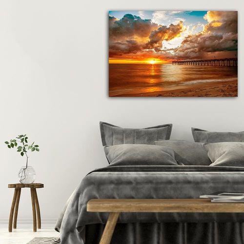 Deco Panel, Molo i zachód słońca 60x40 na Arena.pl