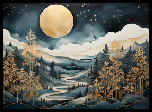 Plakat 55x40cm Szepty Nocnego Lasu na Arena.pl