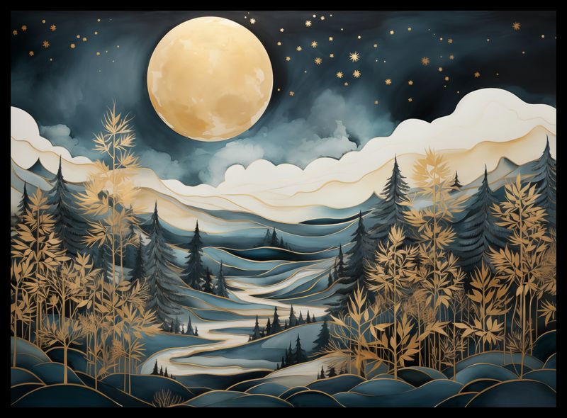 Plakat 55x40cm Szepty Nocnego Lasu zdjęcie 2