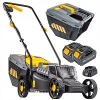 KOSIARKA AKUMULATOROWA 21V 4AH ŁADOWARKA 2X BATERIA MOCNA KOSZ 30L