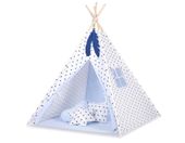 namiot tipi dla dzieci + mata + poduszki + zawieszki pióra -  czarne