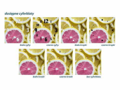 ZEGAR SZKLANY ROMB - Cytryna na Arena.pl