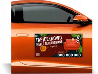 Magnes na samochód reklama magnetyczna TAPICERSTWO MEBLE TAPICEROWANE