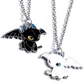 Naszyjniki dla Przyjaciółek dwa Smoki 2w1 BFF smok  P49_Smok