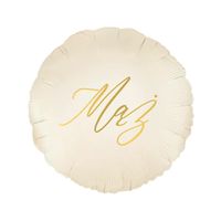 Balon foliowy okrągły Mąż kremowy, 45 cm