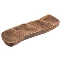 Talerz Drewniany na Przekąski Przystawki Tapas Dzielony Taca Patera Mango