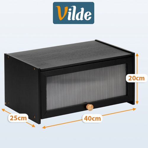 Chlebak bambusowy czarny 40x25x20 cm na Arena.pl