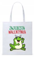Walentynki Dla Dziewczyny Torba Eco Biała Shopper Z Nadrukiem Ze Zdjęciem