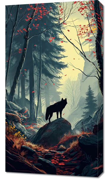 Obraz 50x90cm Leśne Echa zdjęcie 1