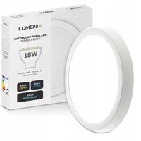 PANEL plafon sufitowy LED NATYNKOWY OKRĄGŁY 18W 1620lm Nie mruga CCD SLIM