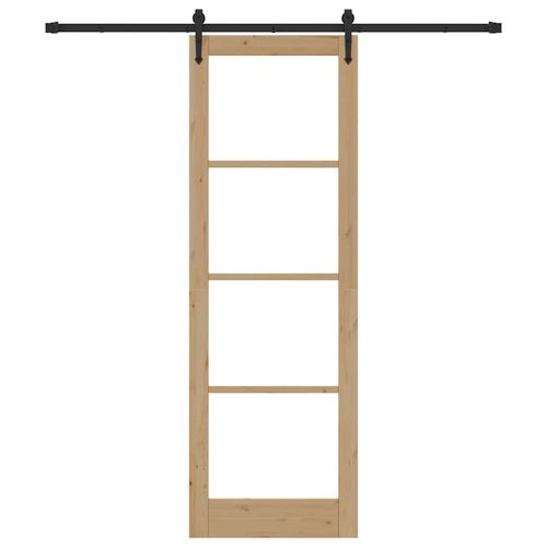 Drzwi Przesuwne ORKDAL Brązowy 78 x 232 cm Drewno i metal na Arena.pl